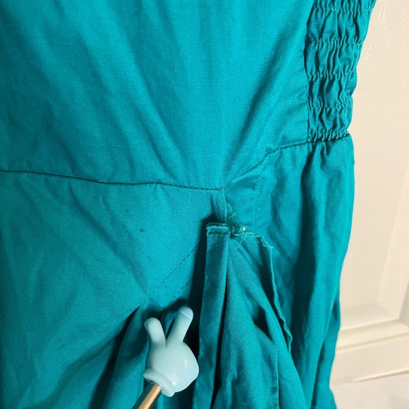 Trashy Diva Chic Asymmetrical Teal Dress with Flowy Hem Size 10 y2k academia - Picture 8 of 8